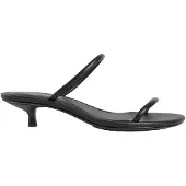 Calvin Klein Lina Leather Kitten Heel Sandals