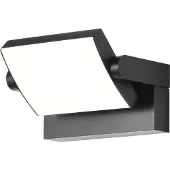 CMD LED utomhus vägglampa 9080, Svart, Aluminium / grå / zink, Modern, LED-vägglampa utomhus