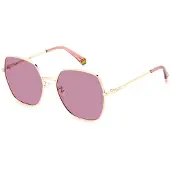 Polaroid rund dam guld rosa rosa polariserad PLD 6178/G/S
