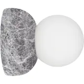 Globen Lighting Vägglampa Torrano, dimbar, Aluminium / grå / zink, Vardagsrum / matsal, Sten, Design, Vägglampa, vägglampa inomhus