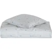 Nuuroo Baby sängkläder 70x100 cm - 100% ekologisk bomullssatin - Randigt med ankare