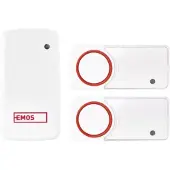 Emos trådlös dörrklocka P5750.2T batterifri tryckknapp