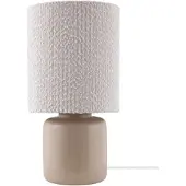 Globen Lighting Bordslampa Florian, Vitt / opal, Vardagsrum / matsal, Textil / tyger / siden, Bordslampa