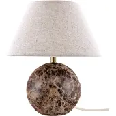 Globen Lighting Bordslampa , Brun / rost, Vardagsrum, Tyg / textil, Design