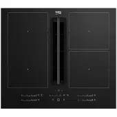 Beko HIXI 64700 UF induktionshäll 60 cm med integrerad fläkt, 4 zoner, svart