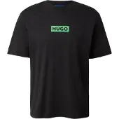 HUGO T-shirt 'Nufotee' grå / äpple / svart