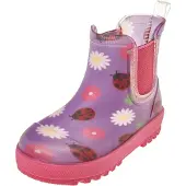 Playshoes Gummistövel 'Marienkäfer' lavendel / hallon / mörkröd / off-white
