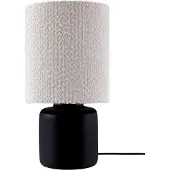 Globen Lighting Bordslampa , Florian, Vit, Vardagsrum, Tyg / textil