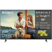 Sony Bravia 3 K-50S3 - 50" Diagonal klass (49.5" visbar) LED-bakgrundsbelyst LCD-TV - Smart TV - Google TV - 4K UHD (2160p) 3840 x 2160 - HDR - Dir...