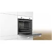 Bosch Serie | 2 HBA530BW0S - Ugn - inbyggd - fördjupning - bredd: 56 cm - djup: 55 cm - höjd: 58.5 cm - med självrengöring - Klass A - vit