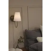 Markslöjd Vägglampa Amar, Vitt / opal, Vardagsrum / matsal, Textil / tyger / siden, Modern, Vägglampa, vägglampa inomhus