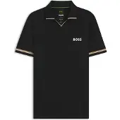 BOSS för män. 50559200 Active slim fit polotröja svart (XL), Casual, Deportivo, Multisport, Polyester, Kort ärm