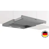 Bosch Serie | 4 DFM064A53 - Kåpa - teleskopisk - Fördjupning - bredd: 60 cm - djup: 30 cm - utsug och återcirkulering (-) - med inbyggd motor - silver-metallic
