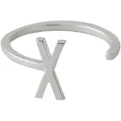 Design Letters Ring Silver A-Z X