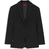 HUGO Relaxed-fit blazer in seersucker with chain belt
