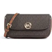 Michael Kors för kvinnor. 32S6GY5C5B Liten axelremsväska Nolita med brun logotyp (OSFA), Casual, Polyuretan