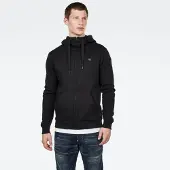 G-Star för män. D16122-C235-6484 Premium Core Hoodie med dragkedja svart (XL), Casual, Bomull, Lång ärm