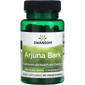 Swanson Health Arjunabark, Standardiserad, 500 mg, 60 vegetabiliska kapslar