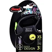 Flexi Black Design XS-koppel 3 m, 8 kg, grönt