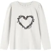 Name it T-shirt 'NMFOASA' mauve / svart / vit