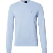 HUGO BOSS Cotton-blend sweater with logo patch