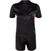 Trendyol Kort pyjamas röd / svart / vit