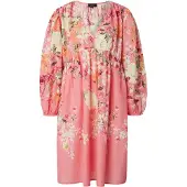 Monari Klänning beige / grön / orange / rosa
