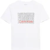 Calvin Klein Jeans T-shirt 'PERFORATION' röd / svart / vit