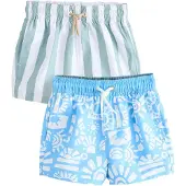Next Badshorts himmelsblå / mint / vit