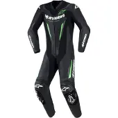 Alpinestars GP-Force V2 1-delad Läderkombi Svart/Grön 52 Unisex sort