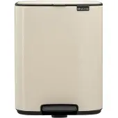 Brabantia Bo Pedal Bin, 12 l, Rektangulär, Stål, Beige, Pedal, 292 mm