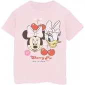 Disney Flickor Körsbärspaj Minnie Mouse & Daisy T-shirt (Babyrosa)