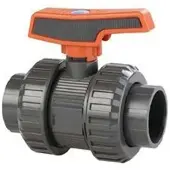 Cepex 37043 Pvc-u Ø50 Kulventiler Standardserie Ptfe Epdm Lösningsmedelsmuff Svart Prick