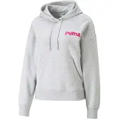 Puma Sweatshirt 'Team' gråmelerad / rosa / vit