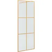 vidaXL Walk-in Duschvägg Guld 80 x 195 cm härdat glas
