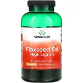 Swanson Health Linfröolja Högt Lignaninnehåll, 980 mg, 200 Mjuka Kapslar