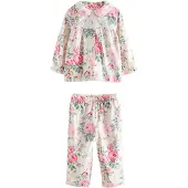 Next Pyjamas 'Cath Kidston' ljusgrön / rosa / röd / vit