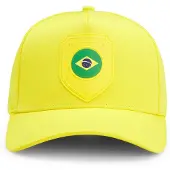 BOSS Logo cap in lustrous twill with country-flag badge