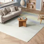 FRAAI Geometrisk matta | Swing Waves blå/grön hos Volero | 120x170cm | Polyester | Geometrisk | Rektangulär | Plattvävd