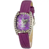 Chronotech Hello Kitty Lila Läderklocka