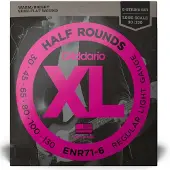 Daddario ENR71-6 Half Rounds Bass Regular Light 30-130 Long Scale