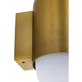 LINDBY Vägglampa utomhus Pilva , dimbar, Brun / mässing, Aluminium / grå / zink, Modern, Utomhusvägglampa