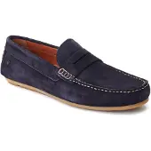 Base london Collins Leather Loafers i marinblå läder för herr