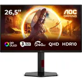 AOC G4 Q27G4ZDR, 67,3 cm (26.5), 2560 x 1440 pixlar, Quad HD, QD-OLED, 0,03 ms, Svart, Röd