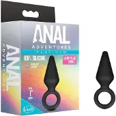 Anal Adventures Platinum S - analplugg (svart) - liten