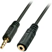 Lindy Premium - Ljudförlängningskabel - mini-phone stereo 3.5 mm hane till mini-phone stereo 3.5 mm hona - 5 m - skärmad - svart - formpressad