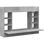 vidaXL Vägghängt skrivbord betonggrå 105x48x75 cm