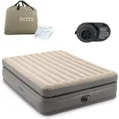 Intex 64164ND QUEEN COMFORT ELEVATED AIRBED Uppblåsbar säng (L x B x H) 203 x 152 x 51 cm Beige, Brun