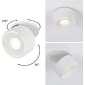Paulmann Spircle, Utanpåliggande spotlight, 1 lampor, 8 W, 3000 K, 530 LM, Vit