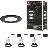 Paulmann 94474 LED-inbyggnadsbelysning Set 3 st LED LED fast installerad 18 W Svart (matt)